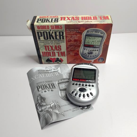 Vintage Excalibur World Series of Poker Texas Hold 'Em Handheld Electronic Game - Picture 1 of 6